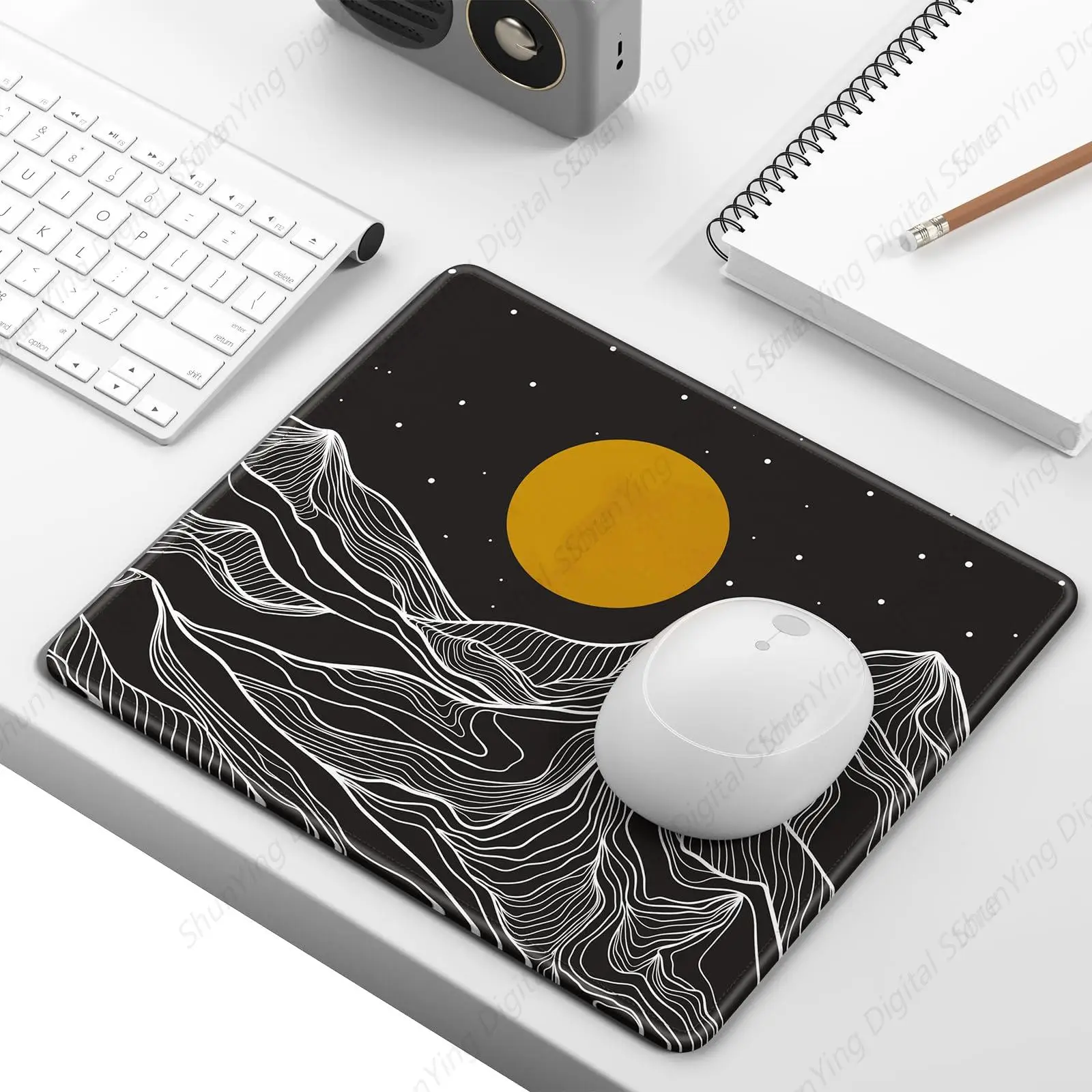 Mouse Pad Minimalist Marble Style Computer Mouse Pad Anti Slip Rubber Mouse Pad Suitable For Games Offices Laptops 18*22cm