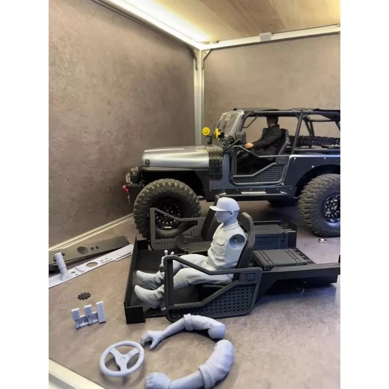 

For Axial SCX10 III 1/10 RC Crawler CJ-7 Realistic Interior for Body Shell Interior Kit Simulation Interior with Seats & Figures