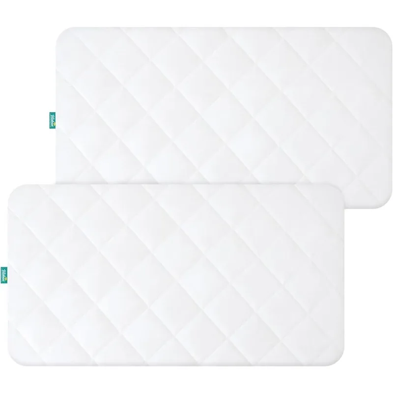 

Waterproof Crib Mattress Protector 2 Pack Fitted Crib Sheets Co er Toddler Bed Mattress Pad Protector for Boys Girls, Skin-Frien