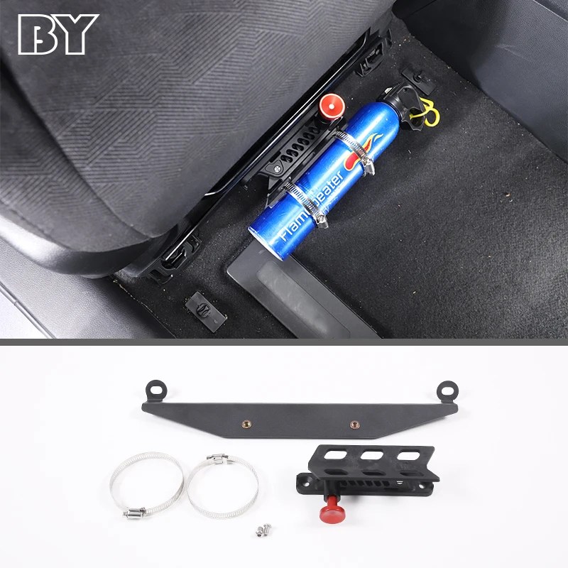 

For Honda Pilot 2015-2022 Aluminum Alloy Black Car Passenger Seat Fire Extinguisher Bracket Car Interior Accessories