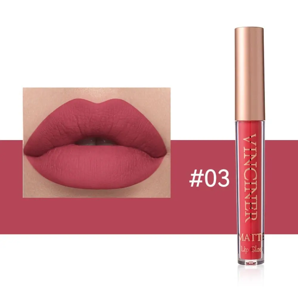 Matte Vloeibare Lippenstift Creatieve Roos Nude Gladde Rode Fluwelen Lippenstift Tint Langdurige Make-Up Lipverzorging Meisjes