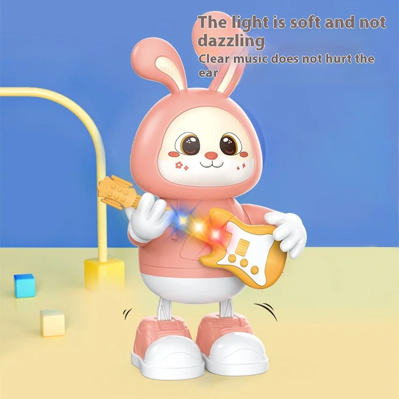 Robô Coelho Dancing Sing Song for Kids, Electronic Bunny, Música Robotic Animal Beat Drum, Cute Electric Pet Toy, Presente de aniversário