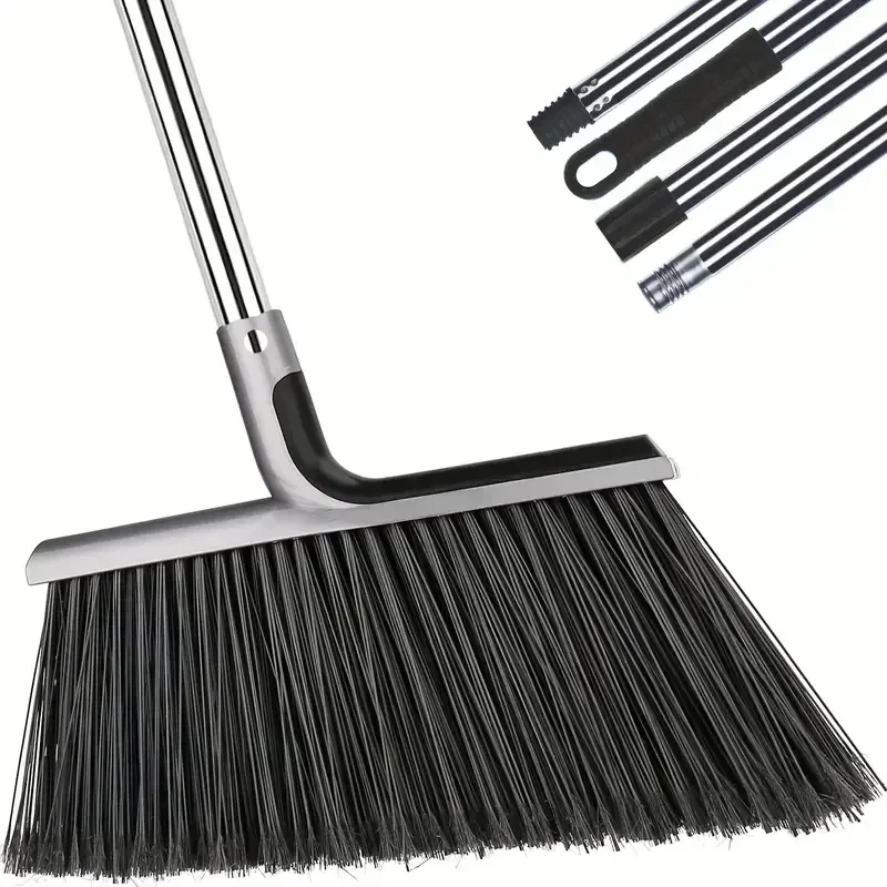 Outdoor Heavy-Duty Broom for Courtyard Garage Lobby Mall Market Floor Kitchen Room Office Pet Hair Rubbish Cleaning