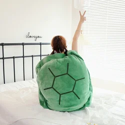 Wearable Stuffed Turtle Shell Giant Pillow Soft Cozy Tortoise Shell Cushion Fun Creative Turtle Sleep Cushion Tortoise Pillow