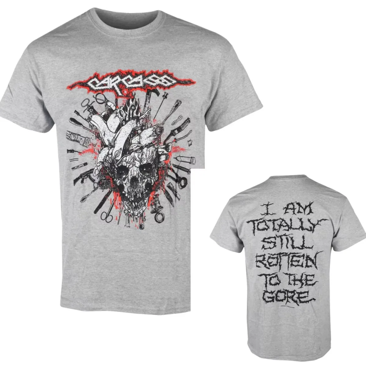 Carcass Still Rotten To The Gore Grey Band Graphic T-Shirt Cotton Men Women Streetwear Tee
