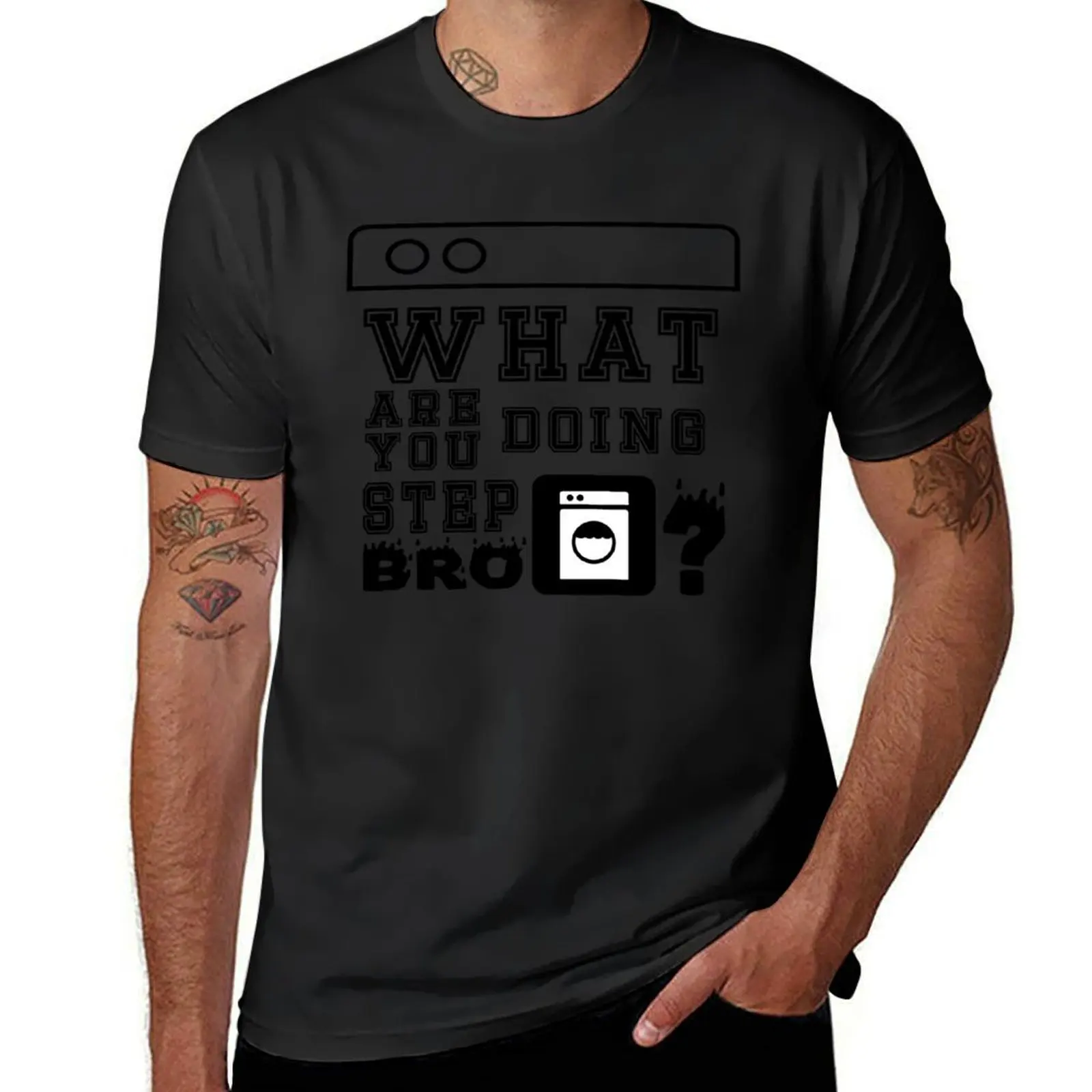 What are you doing step bro? T-Shirt sports fans vintage clothes mens t shirts pack