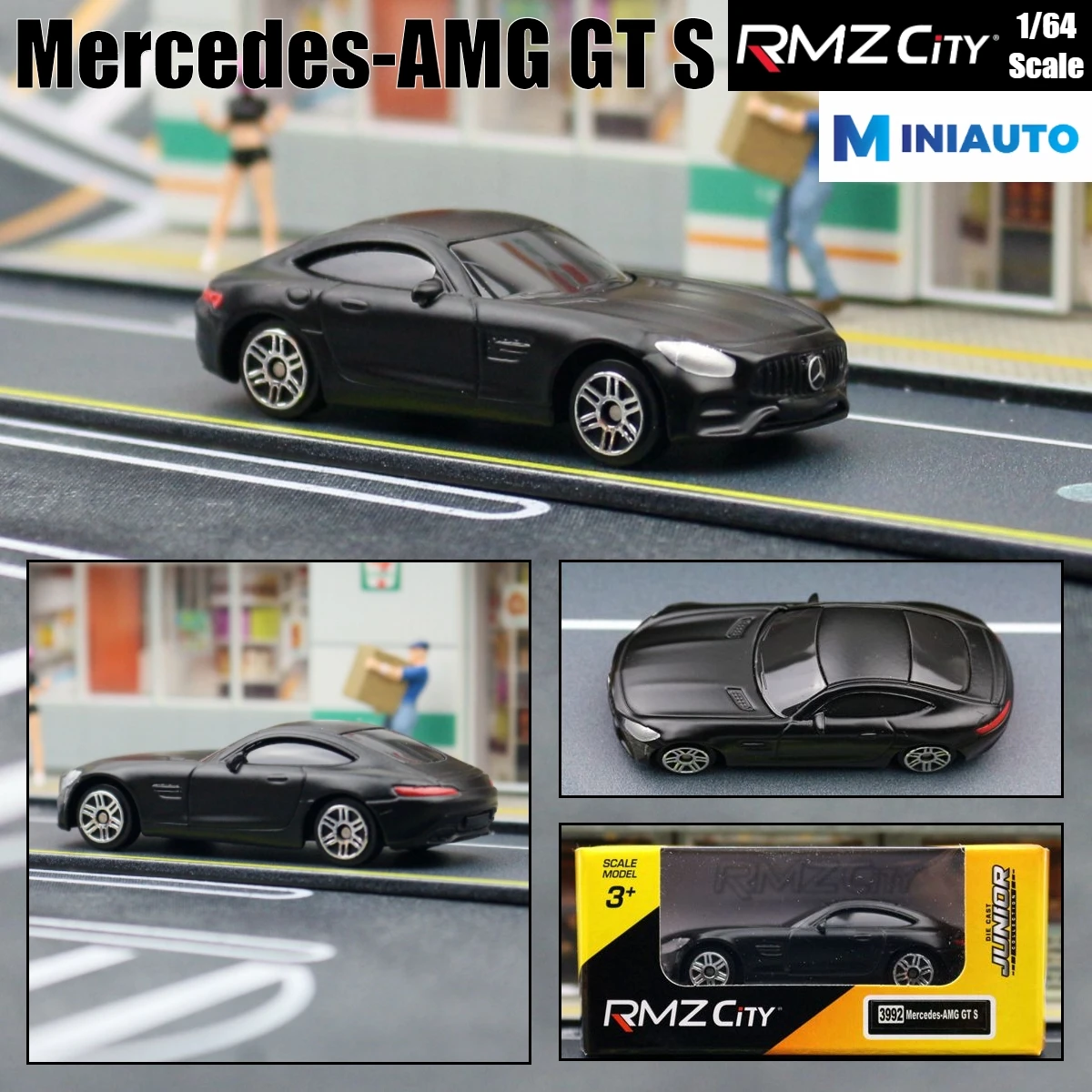 

1/64 Mercedes-Benz AMG GTS, 1:64 Diecast Super Sport Toy Car Model 3'' Hot Wheels Miniature, Alloy Metal Gift For Children Boys