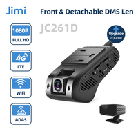 Jimi  JC261D 4G DMS Car Dvr Camera HD With Driver Behaviour Monitoring Live Streaming GPS Tracking  AI Wifi Dash Cam Via APP Web