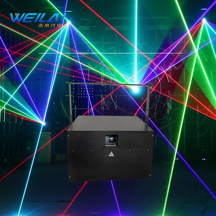 

High Power 15W 20w 30W Rgb Full Color Animation Laser Light Projector Disco Dj Night Club ILDA+sd Dmx Control Laser Software