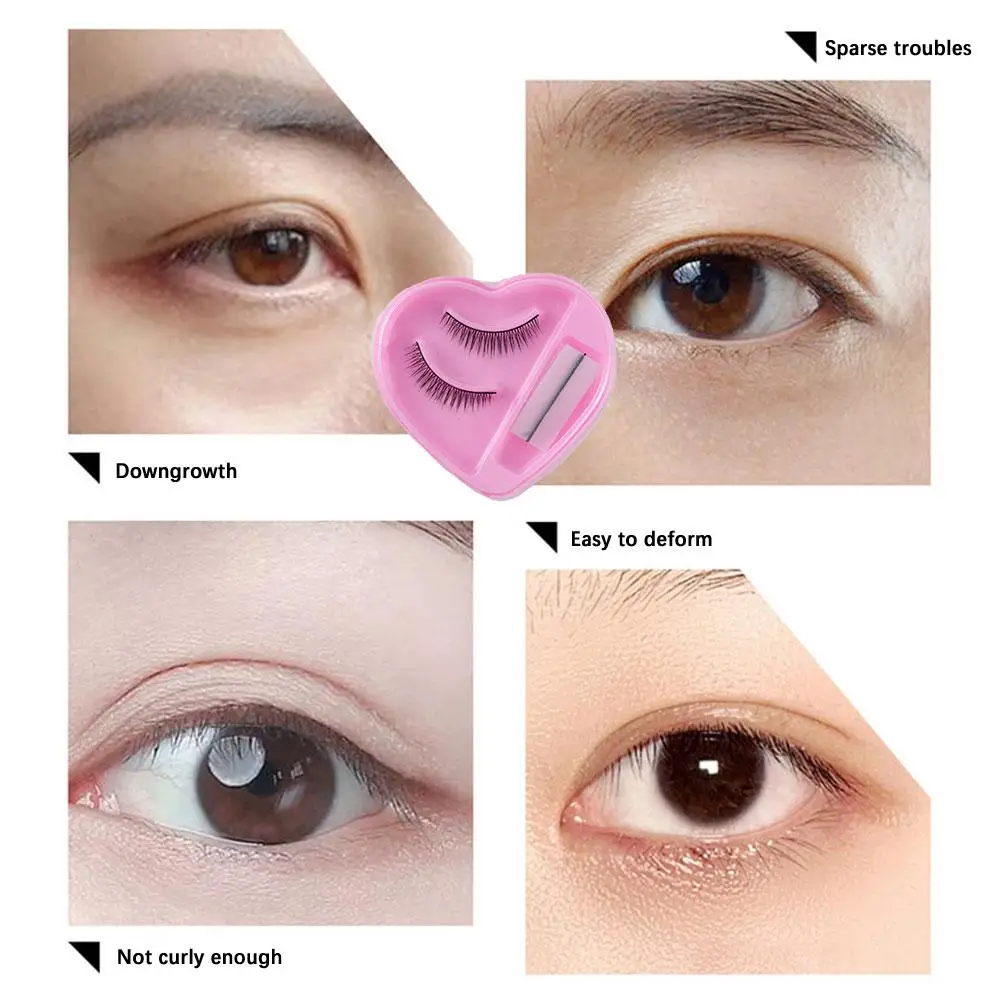 Cílios postiços com fita adesiva cílios reutilizáveis sem cola tira completa extensão de cílios maquiagem profissional ferramentas de beleza