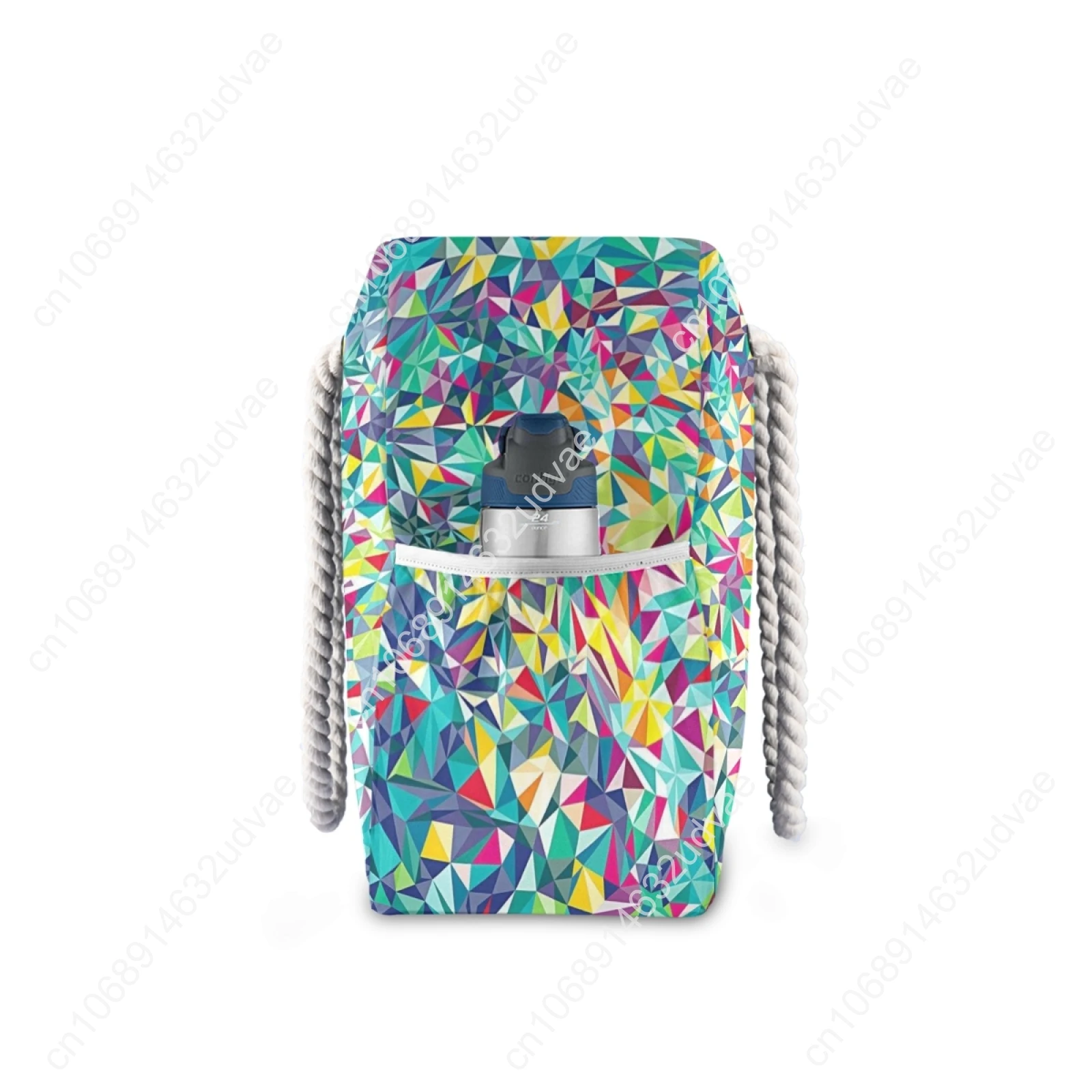 New Nylon Shoulder Bag For Female Tote Handbag Summer Beach Bag Female Colorful Hearts Print Casual Tote Lady Shopping Bag