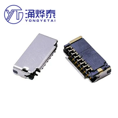 YYT 10PCS Short Body TF Card Holder Mini 1.5H 1.7H 3.75H MICRO SD with Detection Feet Memory Card Slot