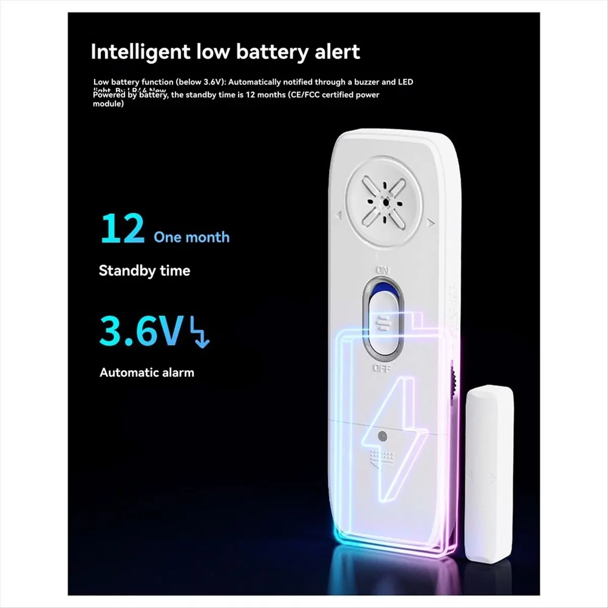 Punctual- Door Window Alarm Door Wireless Security System Household Multifunctional Magnetic Alarm 130 DB Decibel Burglar Alarm