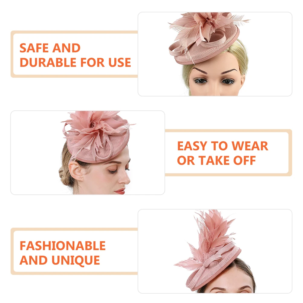 

Flower Hairband Fascinator Hats for Women Lightweight ABS Material Evening Accessories Tea Party Wedding Banquet Prom