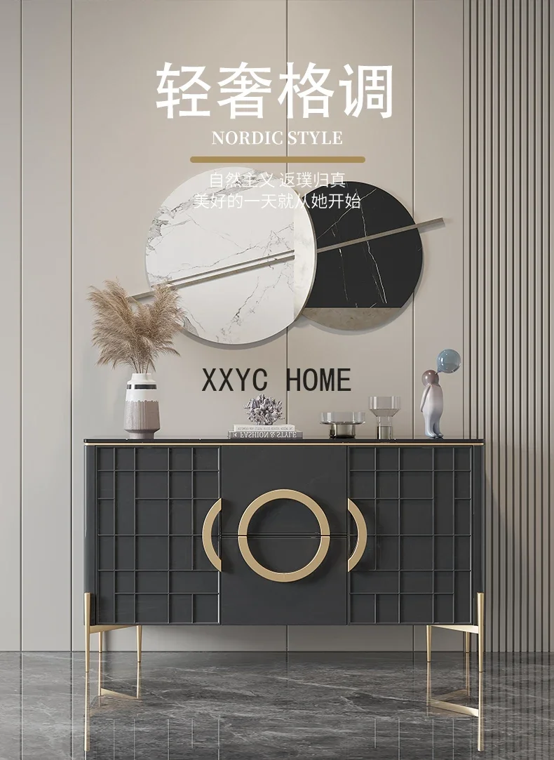 

Light Luxury Minimalist Entrance Door Shoe Cabinet Simple Living Room Partition Curio Cabinet Multi-Functional Sideboard Cabinet