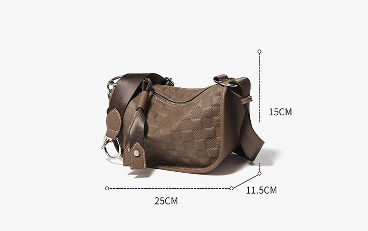 FOXER Damen Leder Sling Umhängetasche Mädchen Kleine Umhängetasche Handtasche – Detail 2