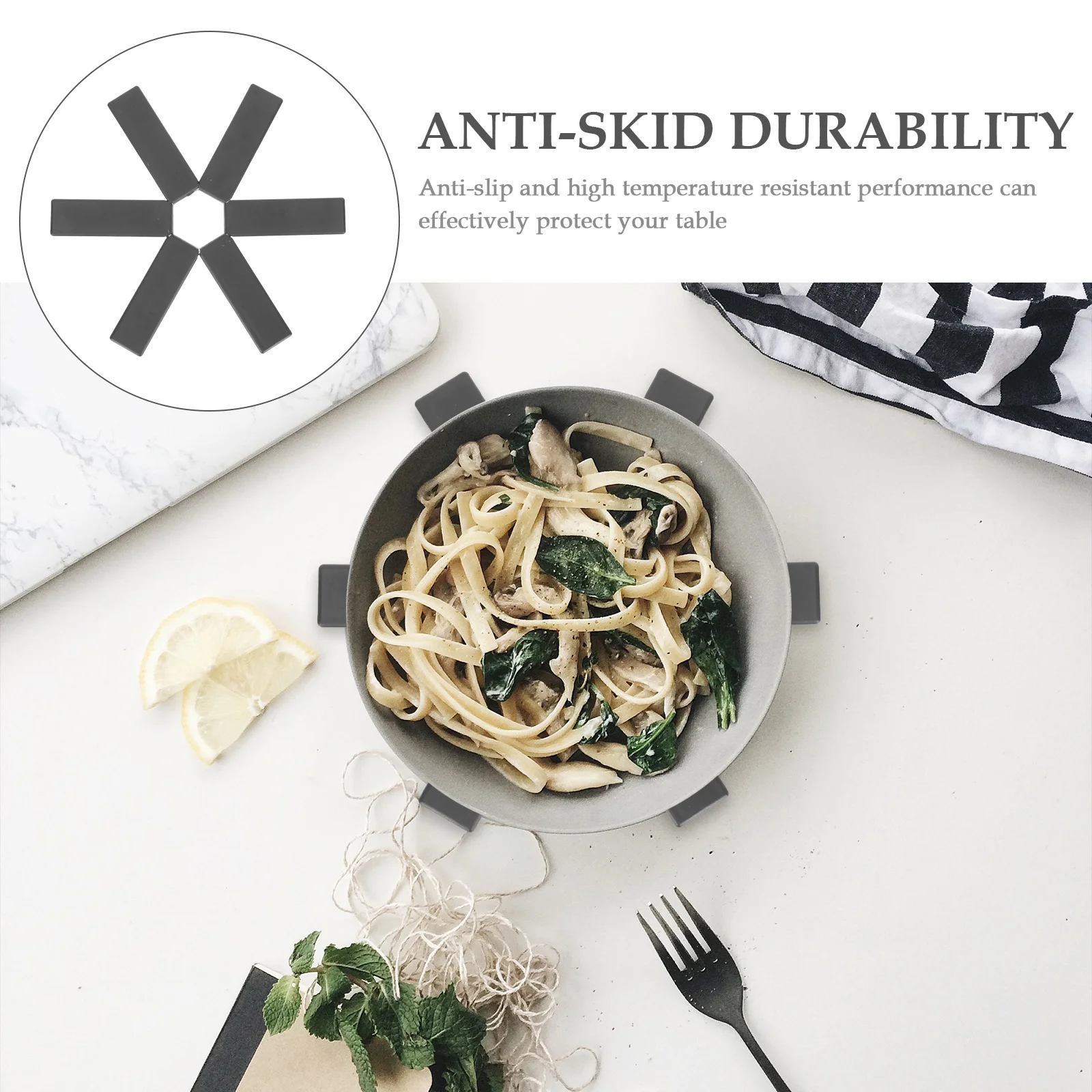 

Folding Silicone Table Mat Heat Resistant Non-Slip Placemat for Bowl Cup Plate Protection Home Kitchen Accessories