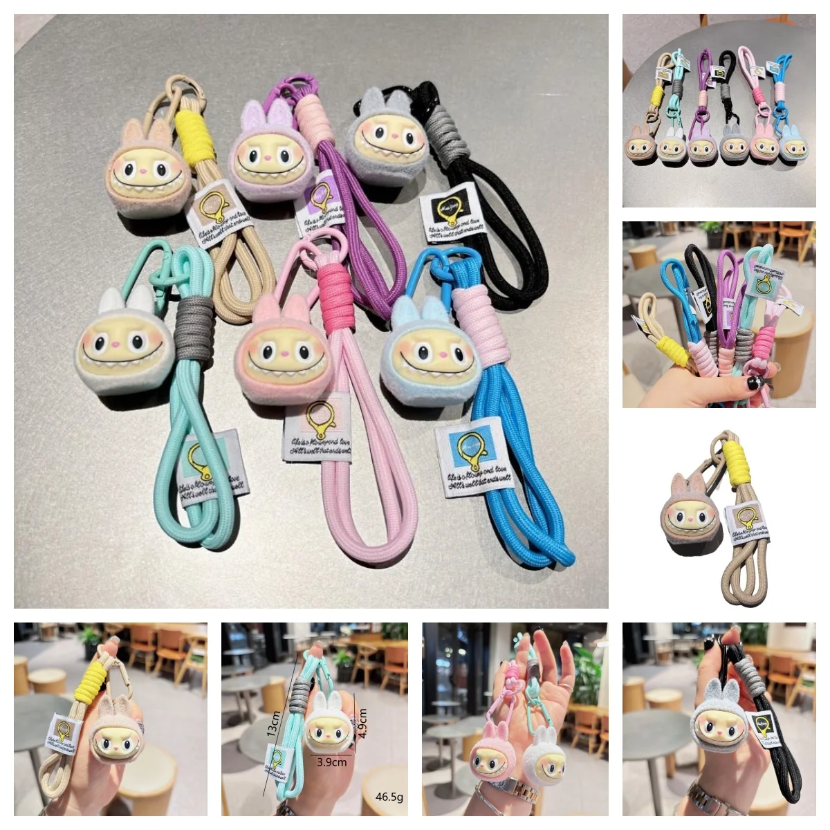 Hot Original Personalized Cartoon Anime Bulala Plant Resin Keychain Kawaii Cute Hand Rope Doll Pendant Decoration Birthday Gifts