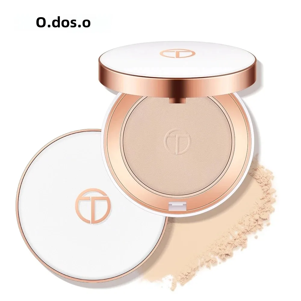 O.TWO.O polvo prensado facial con Control de aceite, polvo fijador de maquillaje suave de seda, corrector resistente al agua, polvo facial suave de larga duración