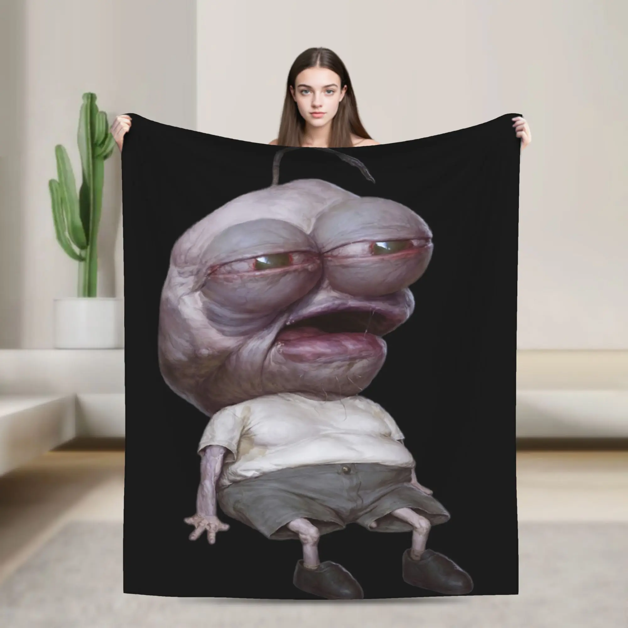 Smiling Friends Pim Dead Inside Blanket Warm Soft Fluffy Plush Throw Blanket For Boys Couch Chair Flannel Bedspread Bed Cover