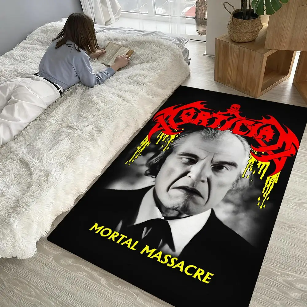 

Heavy Rock Band-M-Morticians Floor Mat Soft Thickened Non-Slip Door Mat for Living Room Home Decor Flannel Rugs