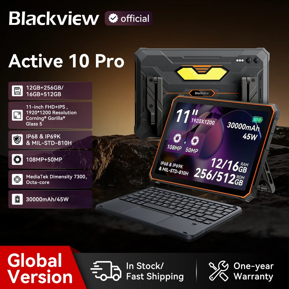 Blackview Active10 Pro メモリ12GB/ストレージ512G Blackview Active 10 Pro 5G Rugged Tablet 11 FHD+ 12GB 256GB