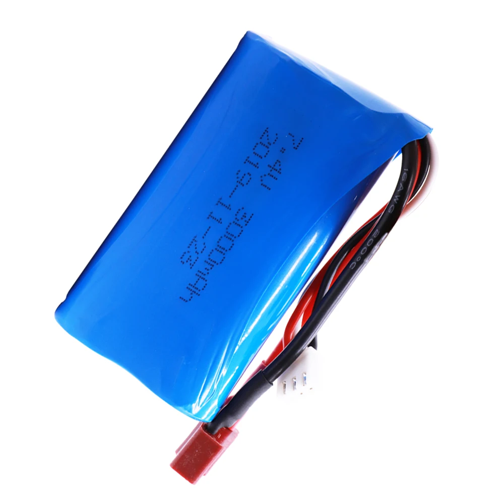 7.4V 3000mah lipo Battery 18650 2S T Plug for Q46 Wltoys 10428 /12428/12423 RC Car Spare Accessories 7.4V high capacity battery