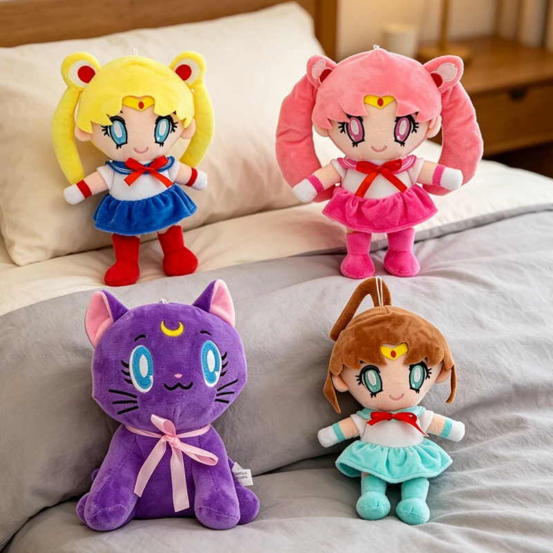 Image of Beliebte Anime Sailor Moon Plüschtiere Tsukino Usagi Kaiou Michi Gefüllte Mädchenzimmer-Deko Kawaii Niedliche Geschenke