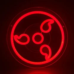 Anime Sharingan Neon Sign for Wall Decor Cool Naruto LED Lights Neon Sign for Bedroom Game Room Party DecorGift for Boys Girls