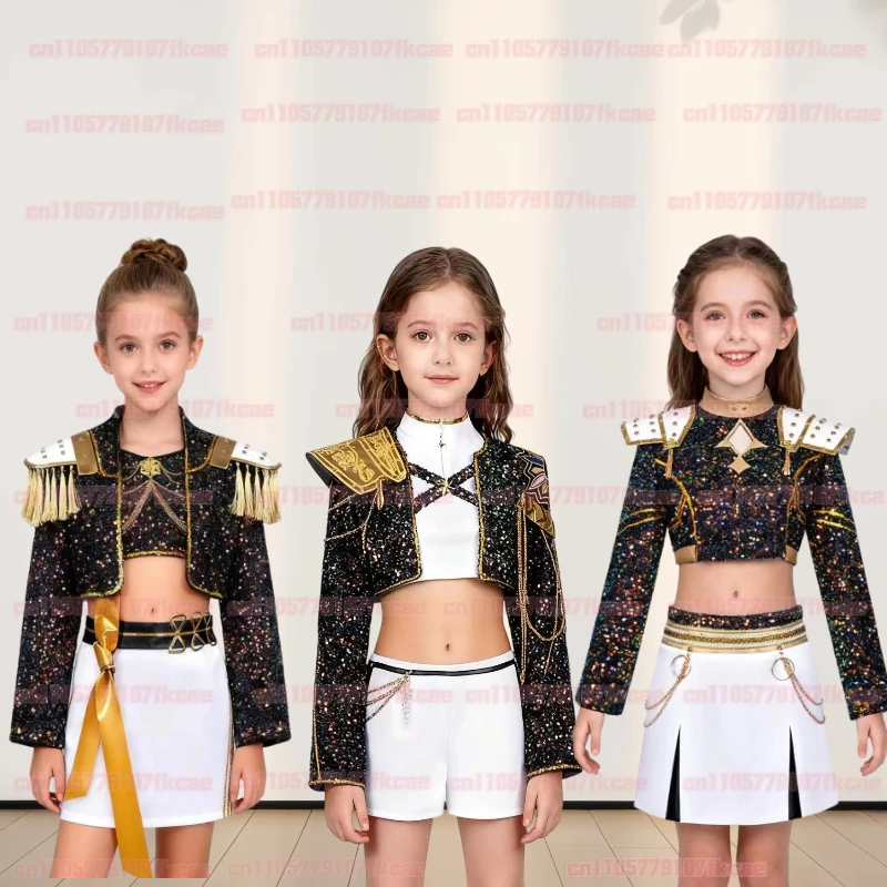

Anime Idol Kids Girls Kpop Demon Hunters Rumi Zoey Mira Cosplay Full Suit Set Costume Stage Performance Children Halloween Party