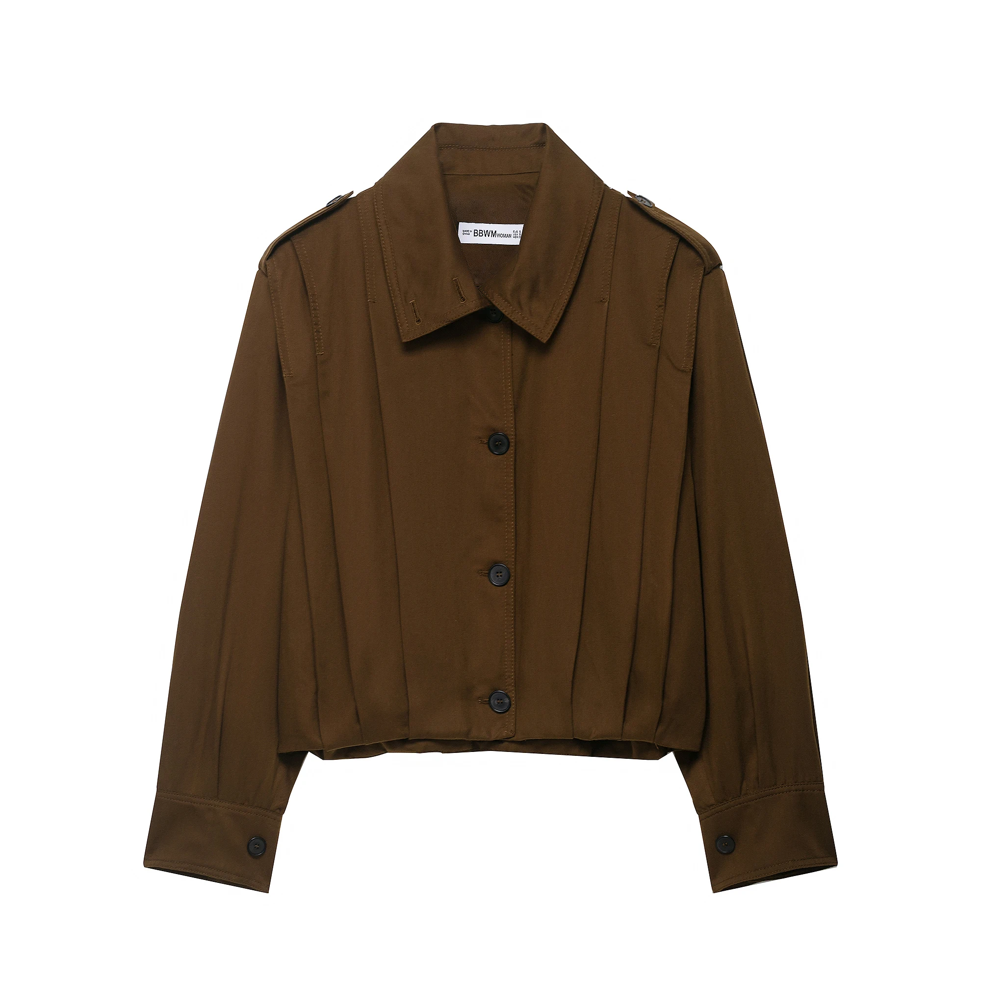 

Женская одежда, осенние новые поступления, простая и универсальная повседневная модная плиссированная куртка с завязками