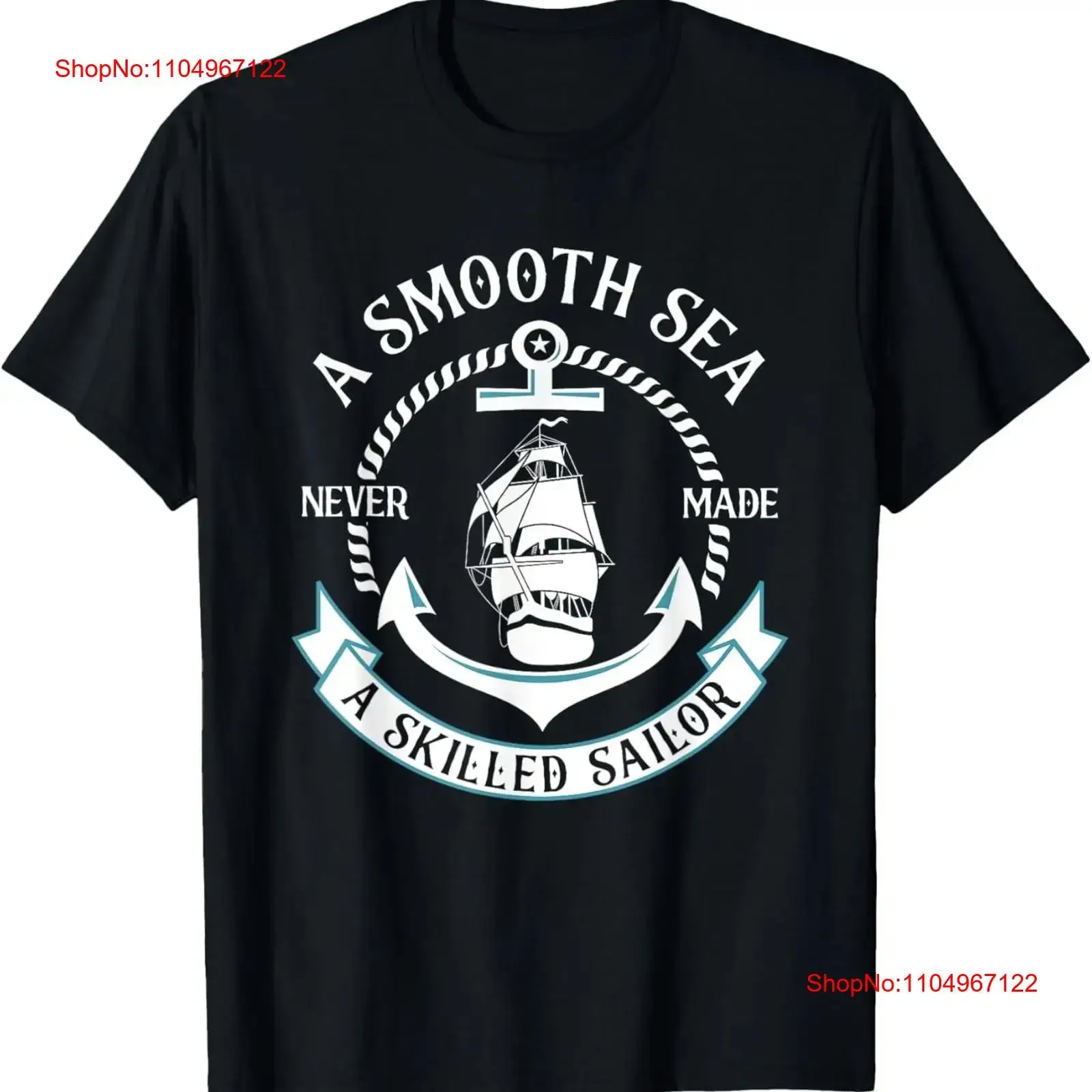

A Smooth Sea Never Made Skilled Sailor Sailboat T Shirt vintage Washed Slightly Unisex Versatile homme Breathable graphic