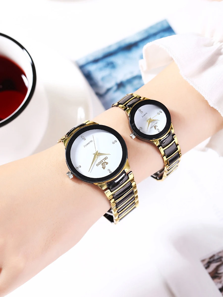 Couple Watch High end Fashion Simple Fashion Pair Watch Steel Band Couple Watch Quartz Watch