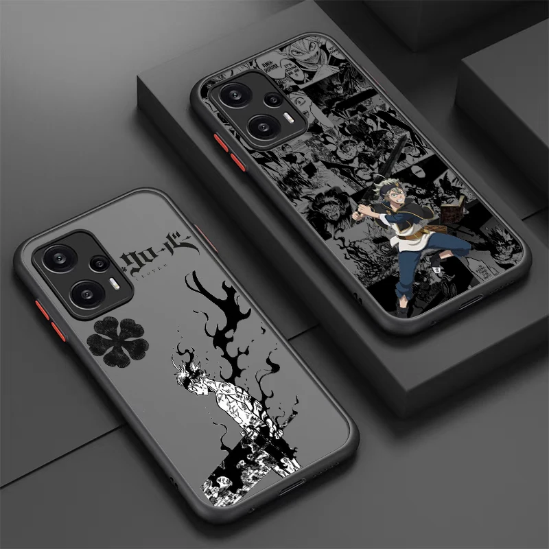 

Anime Black Clover Cool For POCO X5 X4 X3 NFC X2 M5S M6 M4 M3 M2 C51 F5 F4 GT Pro Frosted Translucent Phone Case