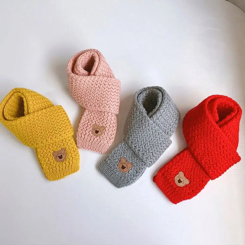 Kids Scarf Autumn Winter Knitted Keep Warm Scarf Neck Collar Boys and Girls Neck Cover