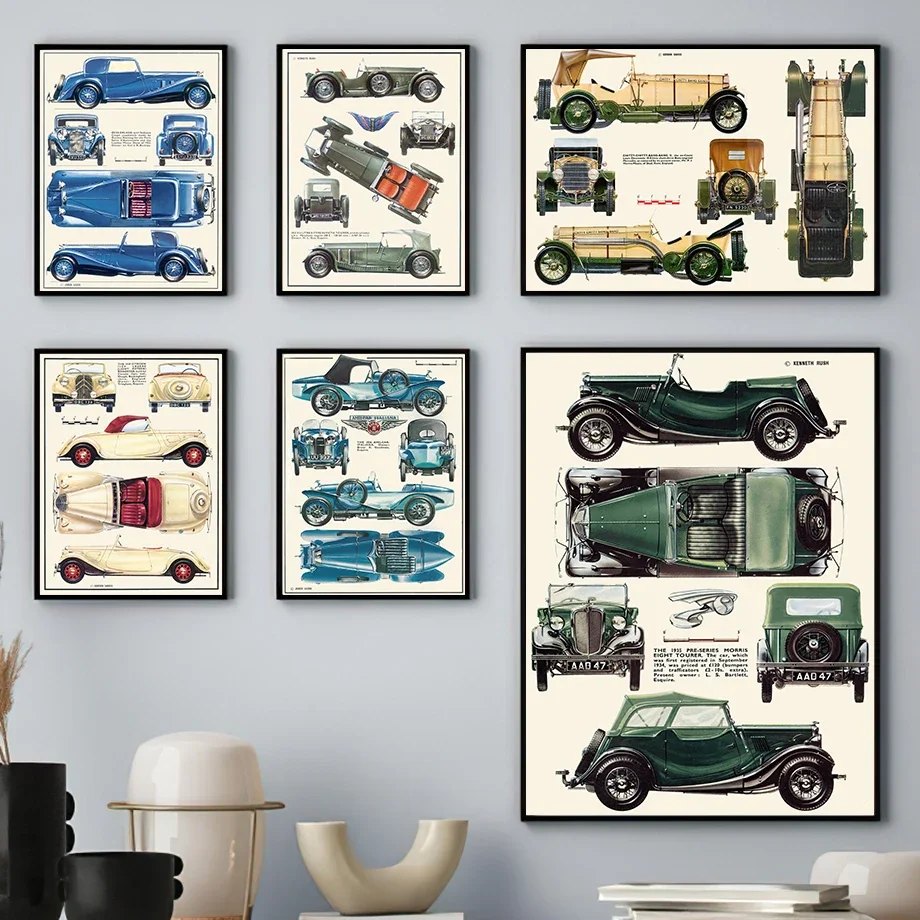 

World Champion Classic Racing Car Wall Art Mural Canvas Painting Nordic Posters And Prints Wall Pictures Living Room Home Decor