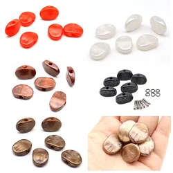 6Pcs Oval Shape Electric Guitar Tuning Pegs Cap Tuners Machine Head Replacement Buttons Knobs 5 Coloer