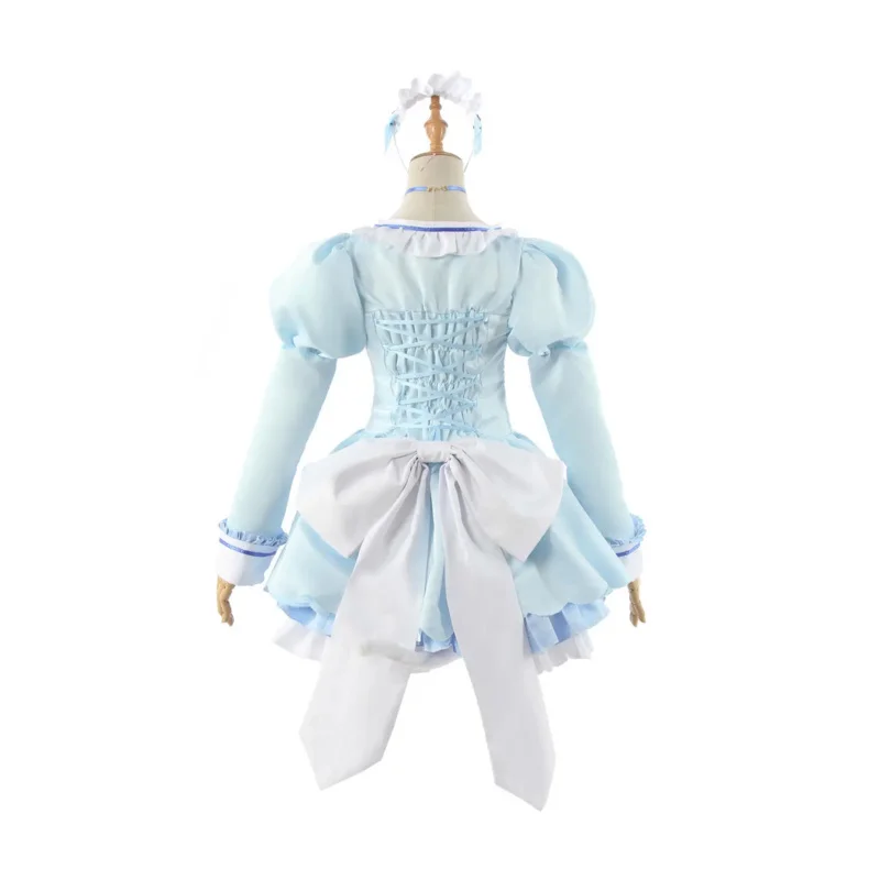 Netelesena Vanilla Anime Cosplay Perruque Costume pour Bol, Maid Lolita fur s, Blue Py Play Outfits, Halloween Party Show