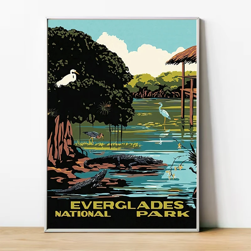 Posters for Wall Art Vintage National Park Poster Decorative Paintings Home Decorations Canvas Room Decor Decoration the Bedroom