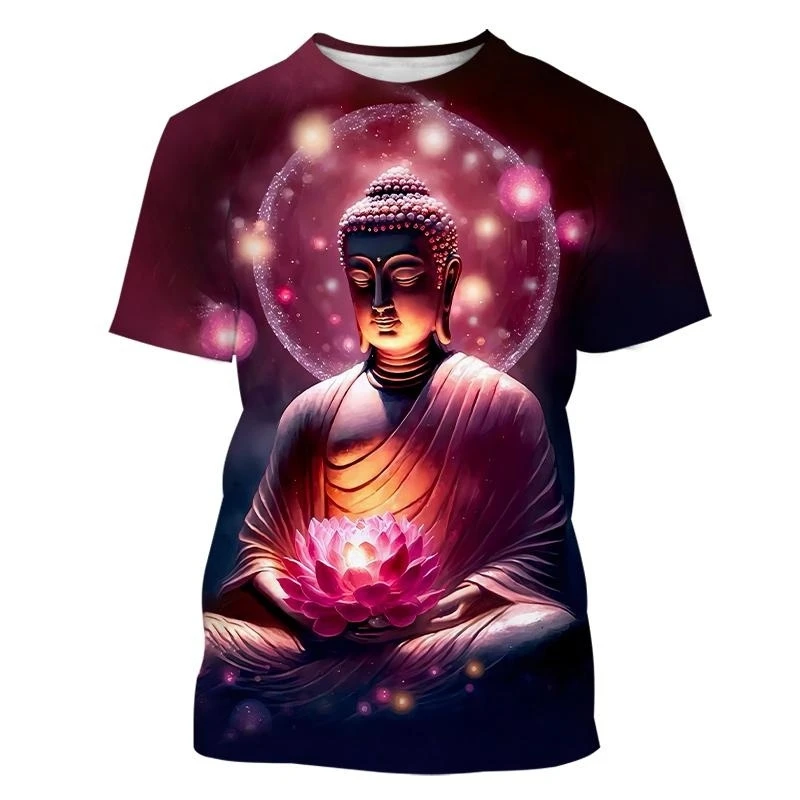 Buddha Shakyamuni 3D Printed T Shirt For Men Fashion Buddhism Harajuku Tops Summer Casual O-neck