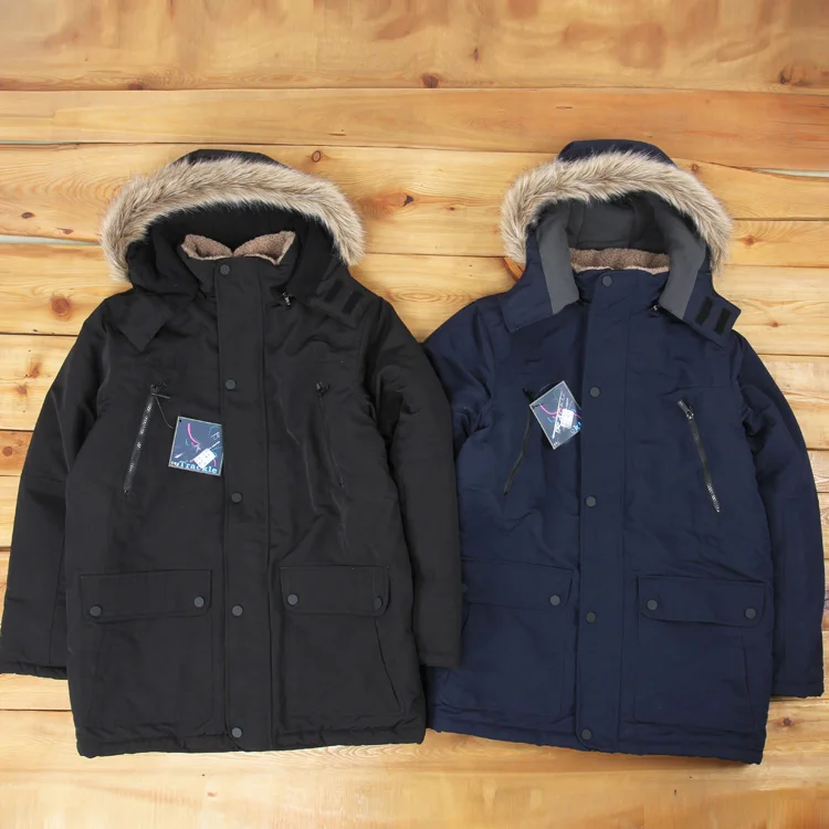 

Утепленная хлопковая куртка-парка мужская средней длины с меховым воротником, ветрозащитная, осенне-зимняя, большие размеры, новинка, модная
