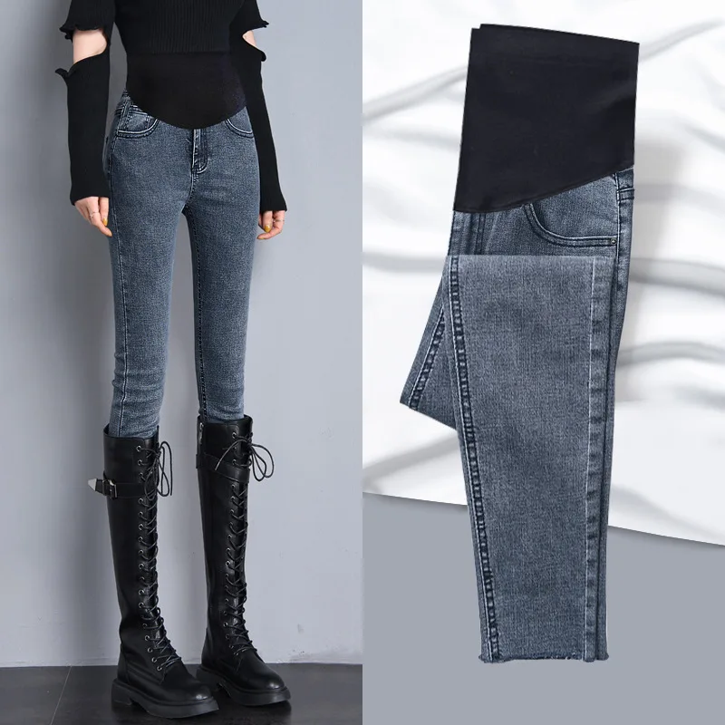 Denim Jeans Maternity Pants For Pregnant Women Clothes Nursing Pregnancy Leggings Trousers Gravidas Jeans Winter Clothing