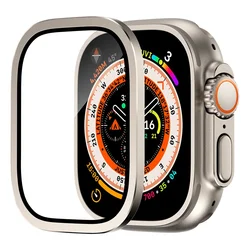 Tempered Glass for Apple Watch Ultra 2 49mm Screen Protector Metal Frame Anti-Scratch for IWatch Series Ultra 49 mm Accessories