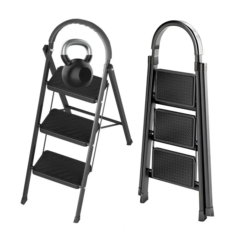 Step Ladder, 3 Step Ladder Folding Step Stool, Multi-Purpose Collapsible Ladder for Home or RV