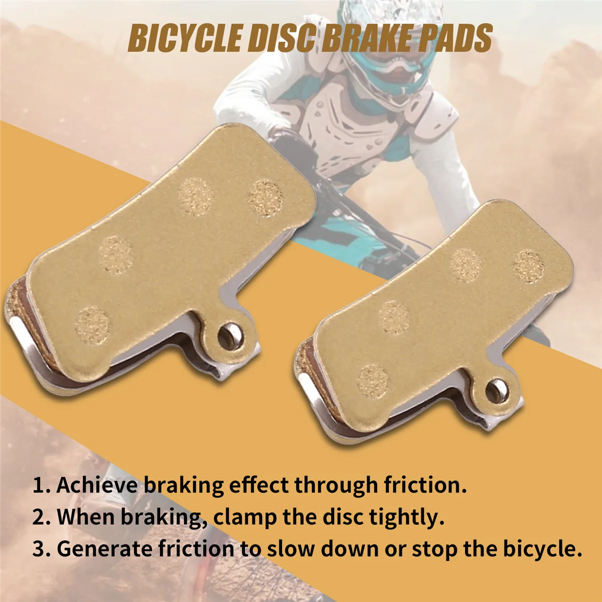 RIRI 2 Paar Mountainbike-Scheibenbremsbeläge aus Metall für SRAM Guide RSC/RS/R Avid XO E7 E9 Trail 4 Kolben