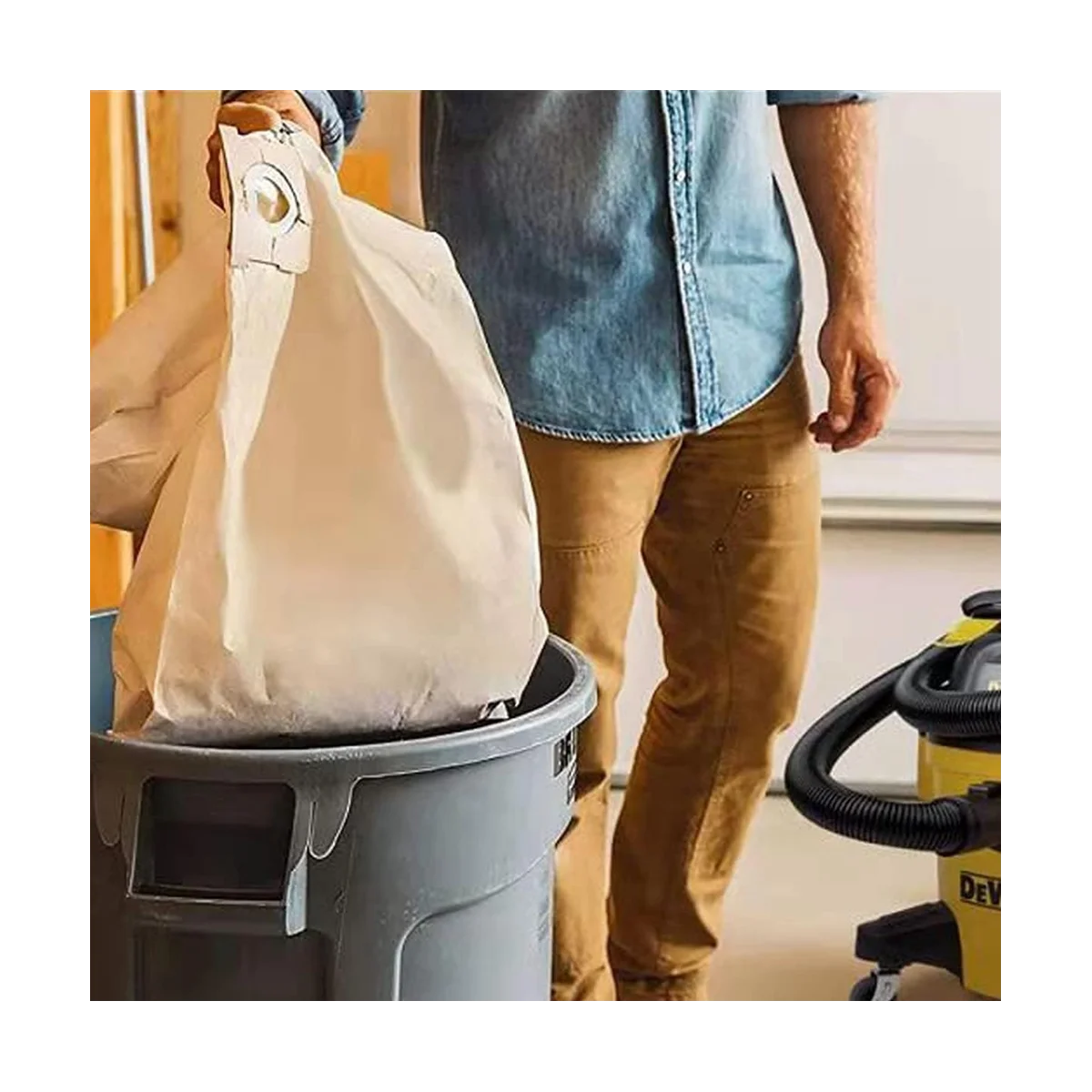 購入、再利用可能なフィルター、ウェットおよびドライ掃除機用の使い捨てダストバッグ、19-3100、5-6ガロン