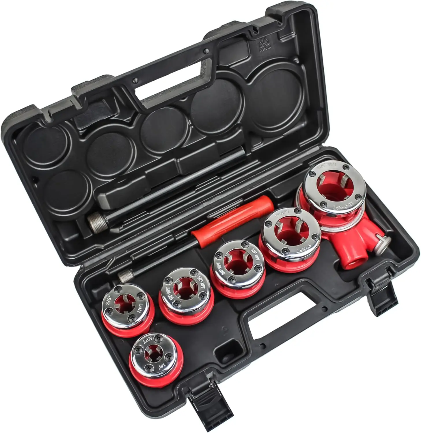 

Ratchet Pipe Threader Kit with 6 Dies 1/4", 3/8", 1/2", 3/4", 1", 1-1/4"