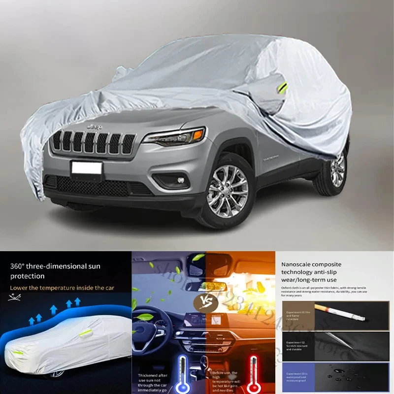 

For Jeep-Cherokke- Auto Anti snow Anti dust Anti-uv Anti peeling paint And Anti Rainwater 210t car cover Car cover protection