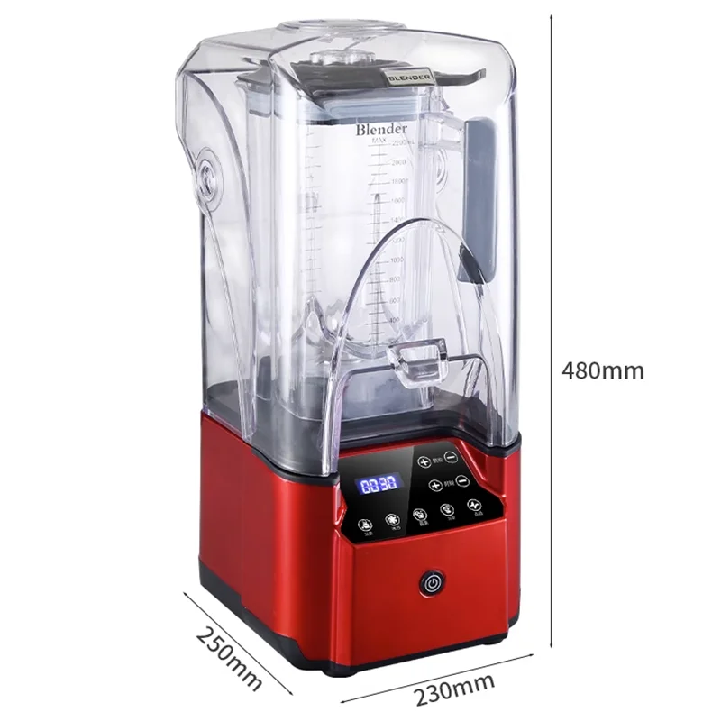 110V/220V Ice Smoothie Machine Commercial Food Mixer Fruit Smoothies Blender Silent Smoothe Maker Machine