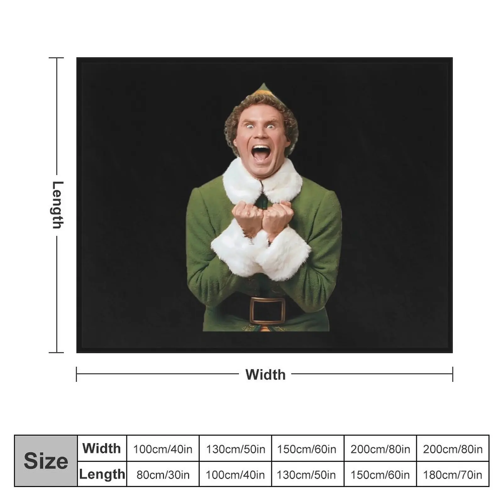 Excited Buddy the Elf Christmas \t Throw Blanket Luxury Thicken valentine gift ideas Polar Blankets